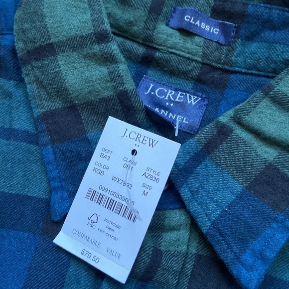 🆕 *NWT* Men’s J. Crew Factory Flannel Button Down - Picture 2 of 3